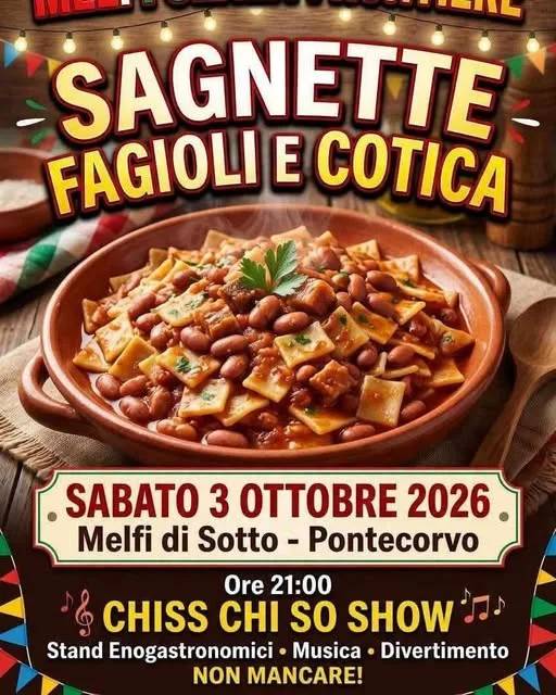 Locandina Sagnette Fagioli e Cotica 2026 a Pontecorvo (Frosinone)
