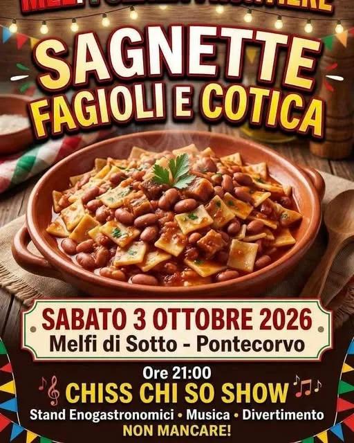 Locandina Sagnette Fagioli e Cotica 2026 a Pontecorvo (Frosinone)