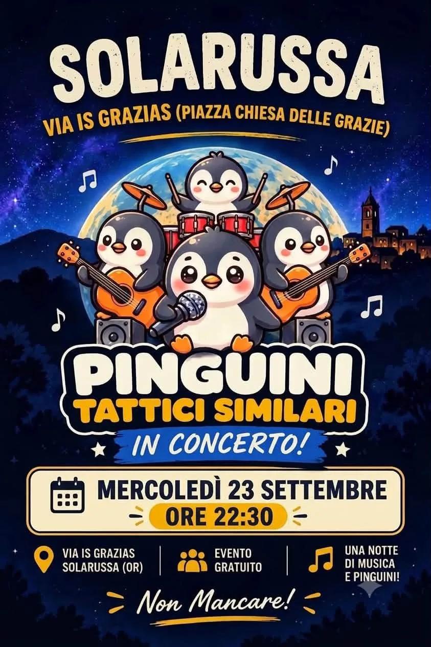 Locandina Concerto Pinguini Tattici Similari 2026 a Solarussa (Oristano)