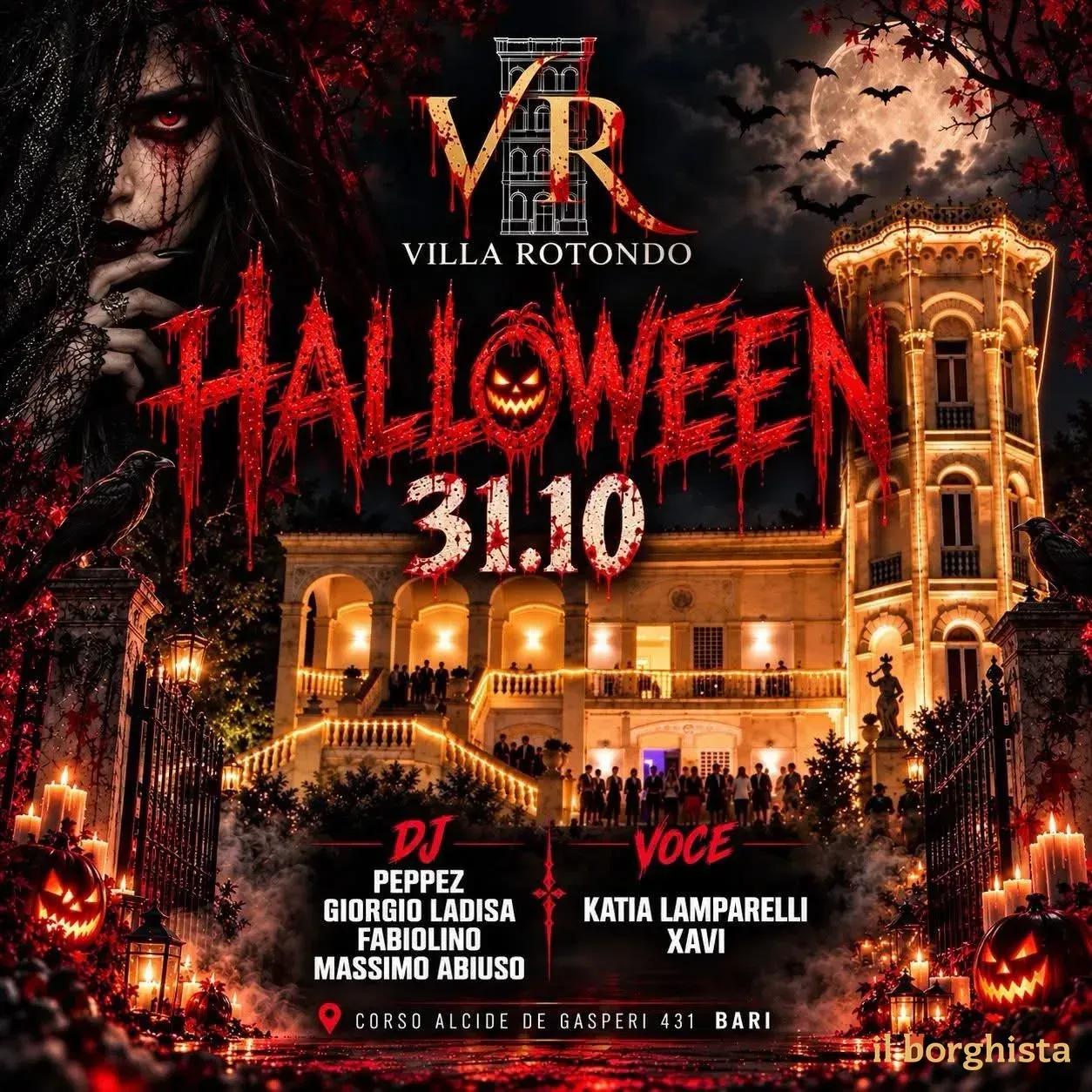 Locandina Halloween Villa Rotondo 2026 a Bari (Bari)