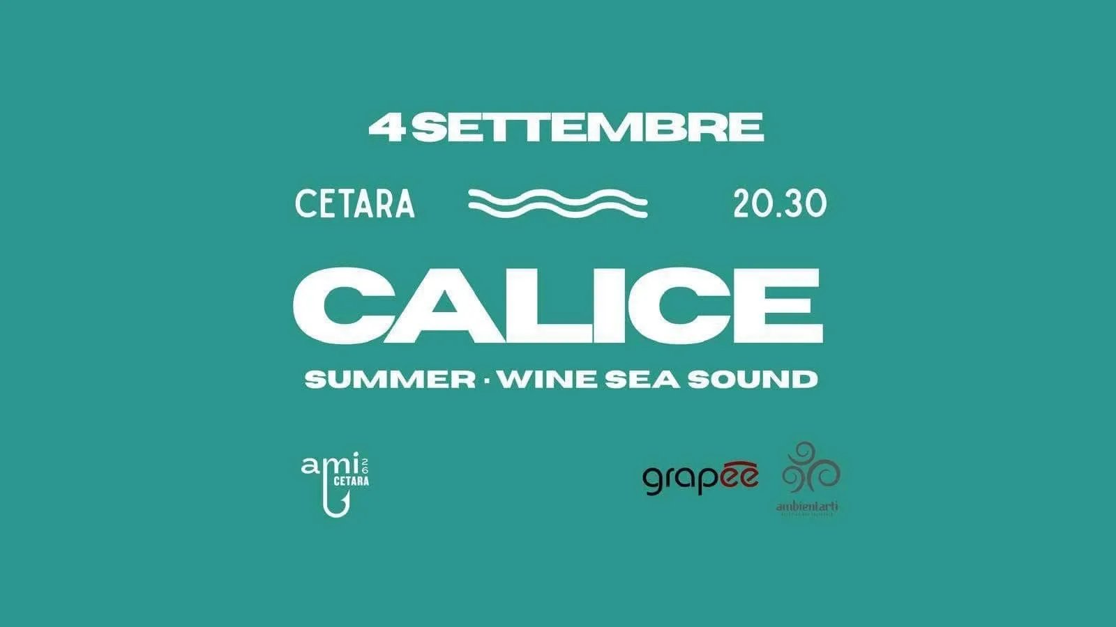 Locandina Calice Summer Wine Sea Sound 2026 a Cetara (Salerno)