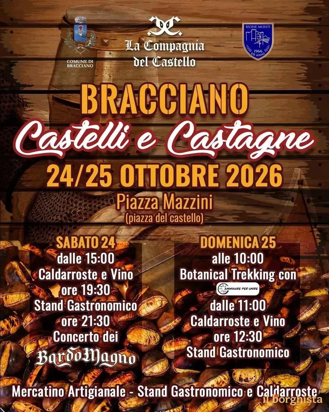 Locandina Bracciano Castelli e Castagne 2026 a Bracciano (Roma)