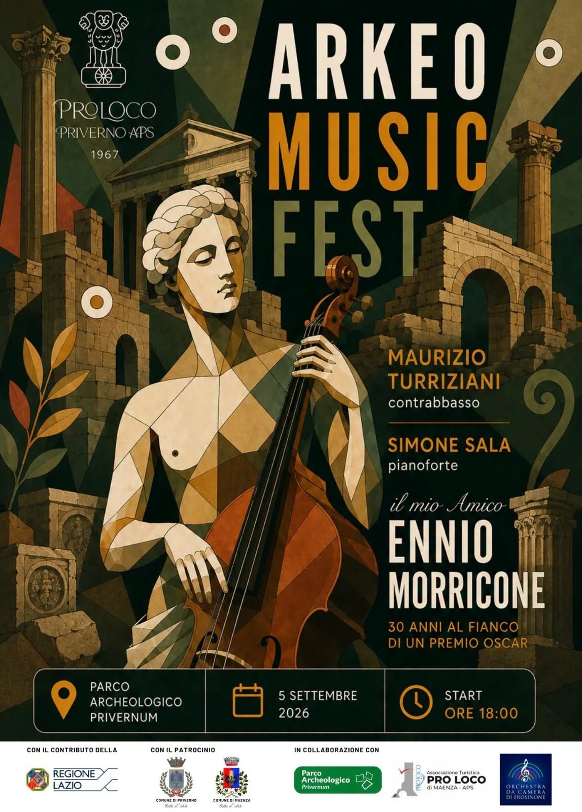 Locandina Arkeo Music Fest 2026 a Priverno (Latina)