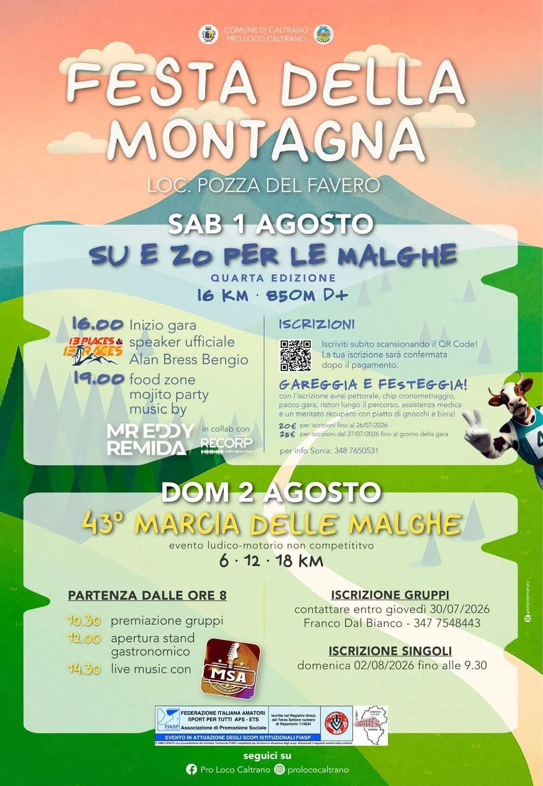 Locandina Su e Zo per le Malghe — 4ª Ed. 2026 a Caltrano (Vicenza)