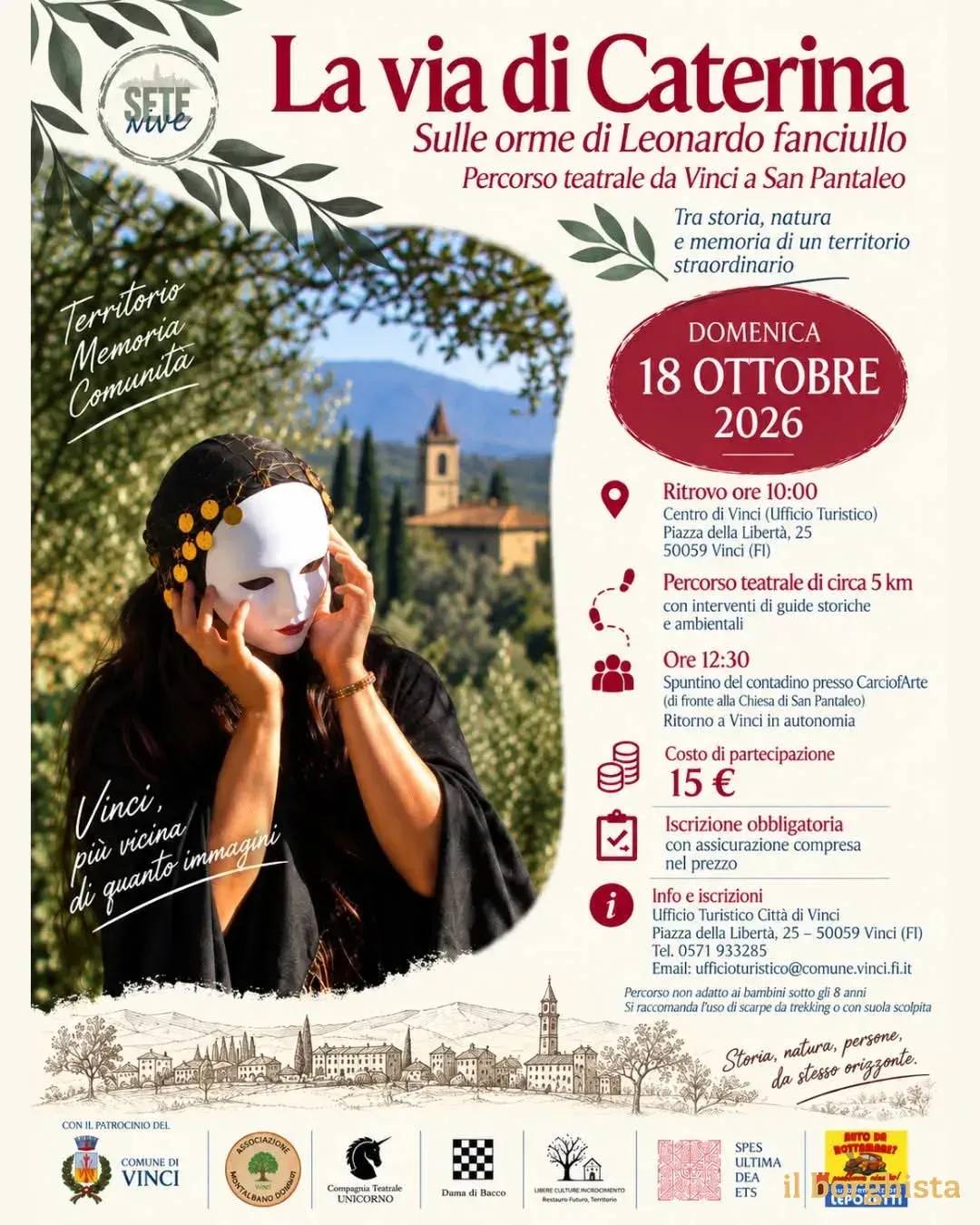 Locandina La via di Caterina 2026 a Vinci (Firenze)