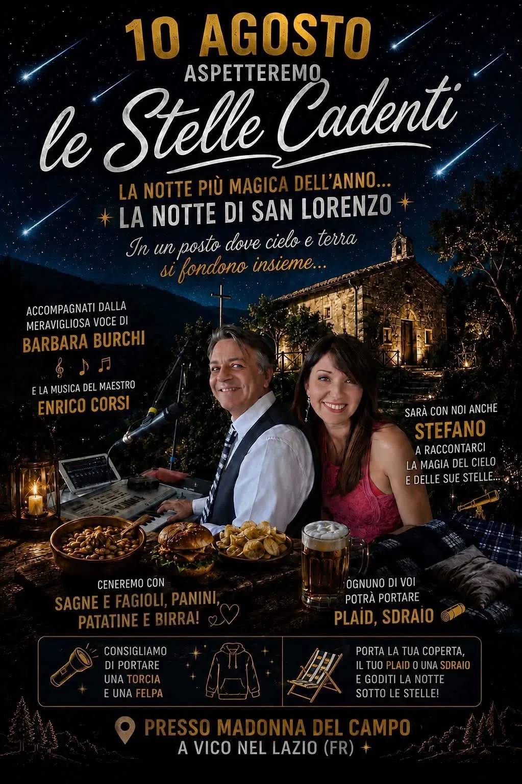 Locandina Le Stelle Cadenti 2026 a Vico nel Lazio a Vico nel Lazio (Frosinone)