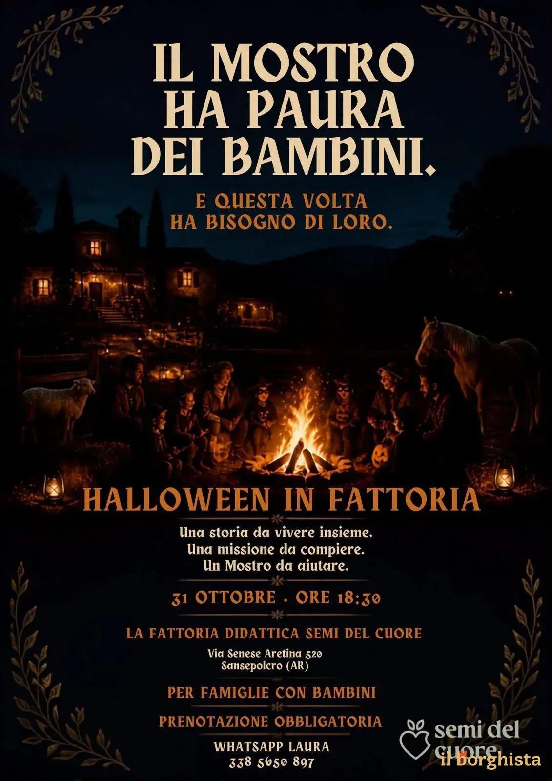 Locandina Halloween in Fattoria 2026 a Sansepolcro (Arezzo)