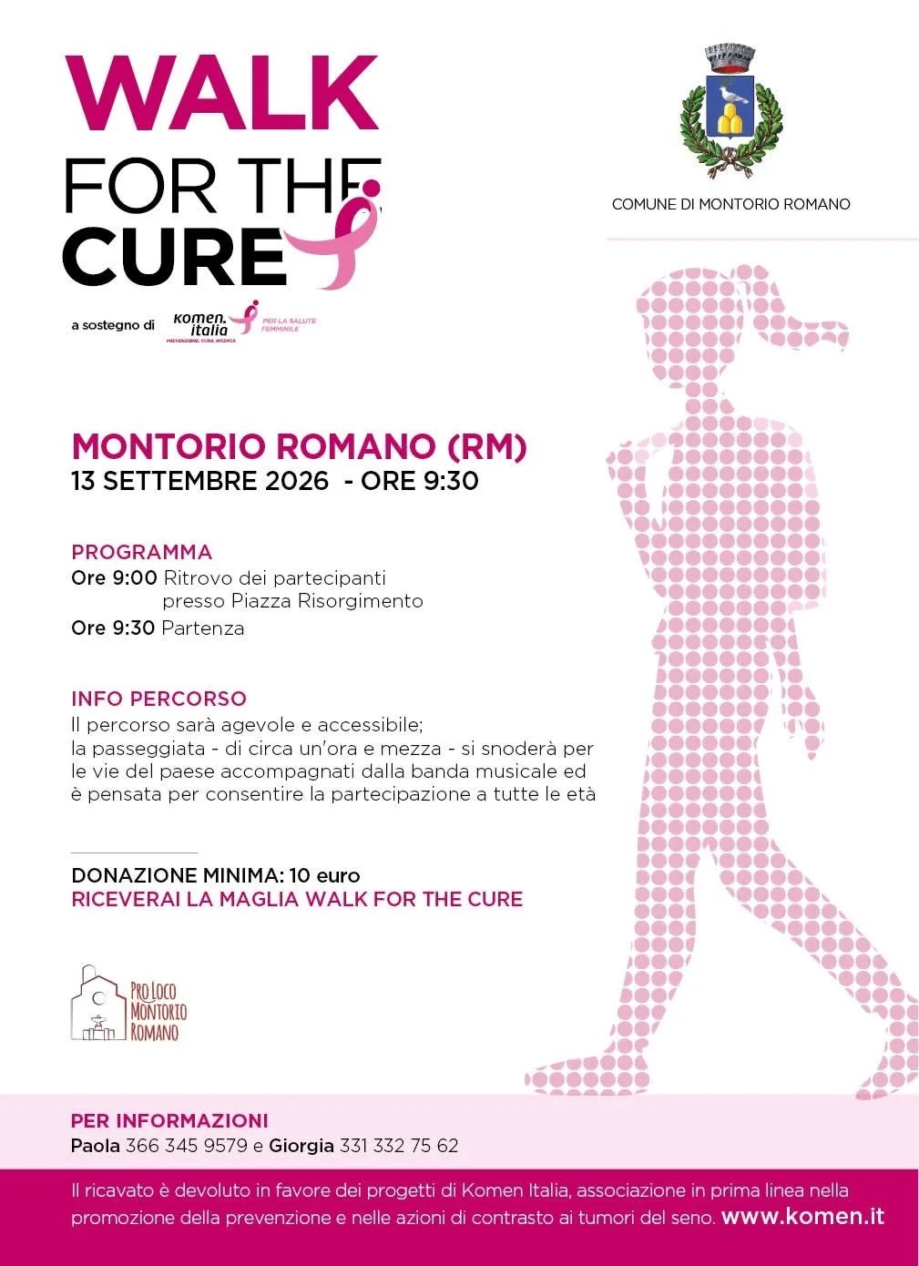 Locandina Walk for the Cure 2026 a Montorio Romano (Roma)
