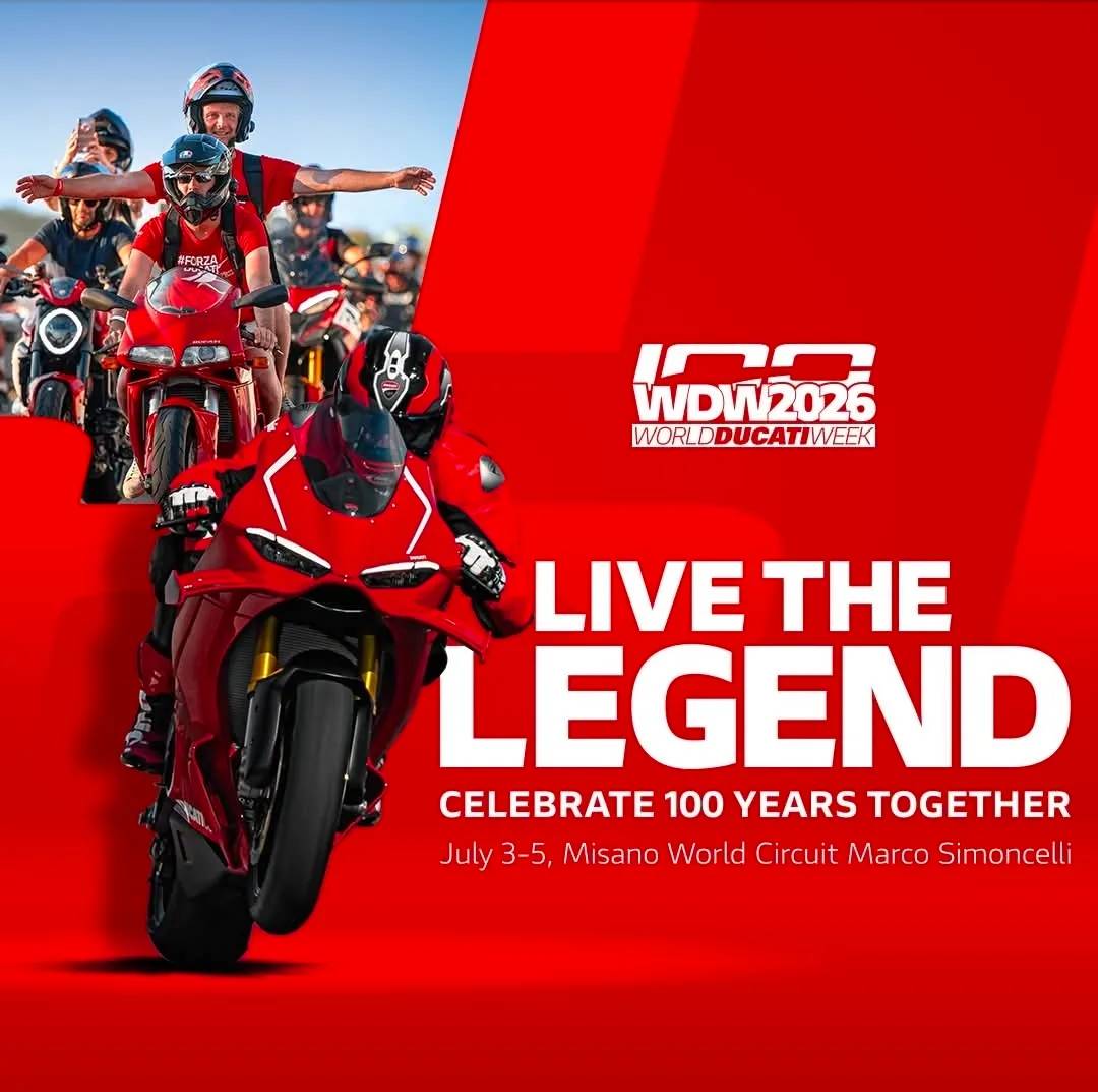 Locandina 10ª World Ducati Week 2026 a Misano Adriatico (Rimini)