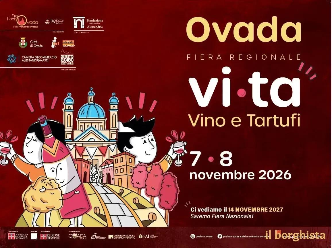 Locandina Fiera Regionale Vi.ta Vino e Tartufi 2026 a Ovada (Alessandria)