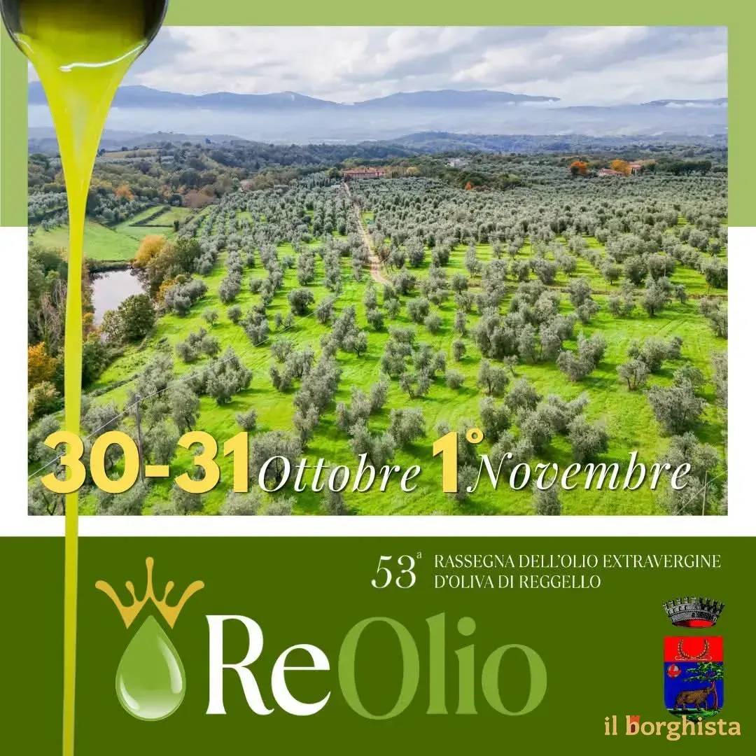 Locandina 53ª Rassegna dell'Olio Extravergine di Reggello 2026 a Reggello (Firenze)