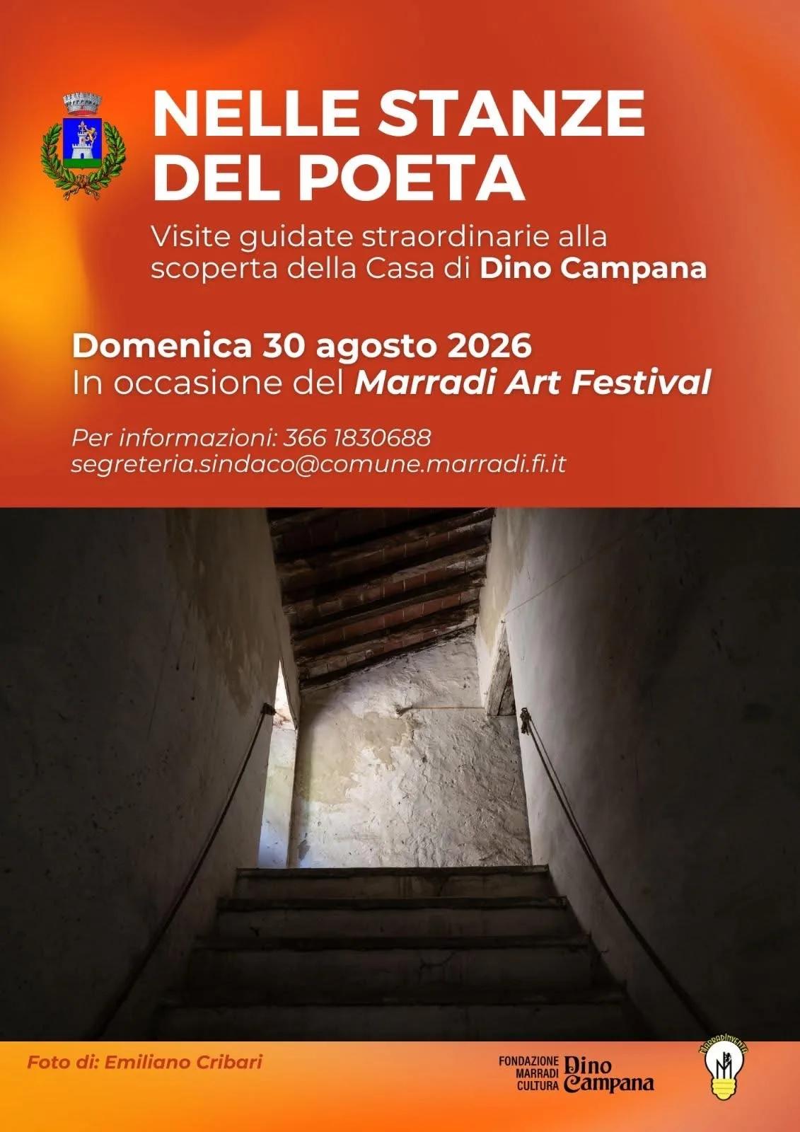 Locandina Nelle Stanze del Poeta 2026 a Marradi (Firenze)