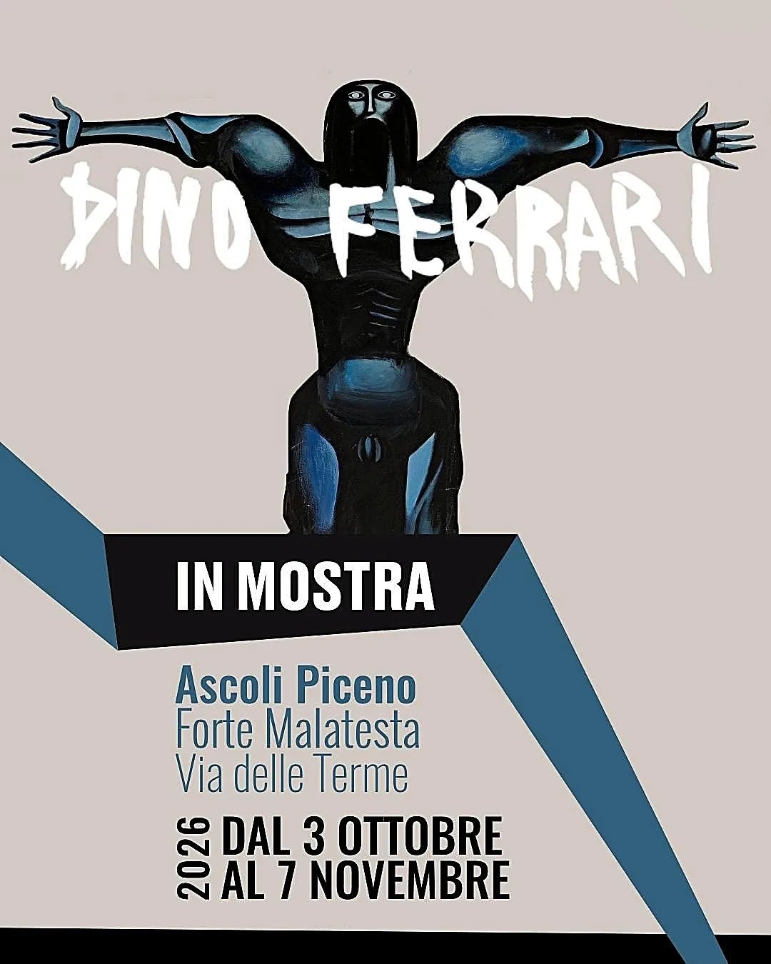 Locandina Dino Ferrari — In mostra 2026 a Ascoli Piceno (Ascoli Piceno)