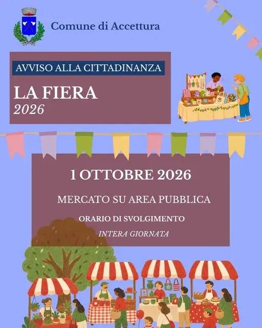 Locandina La Fiera 2026 a Accettura (Matera)