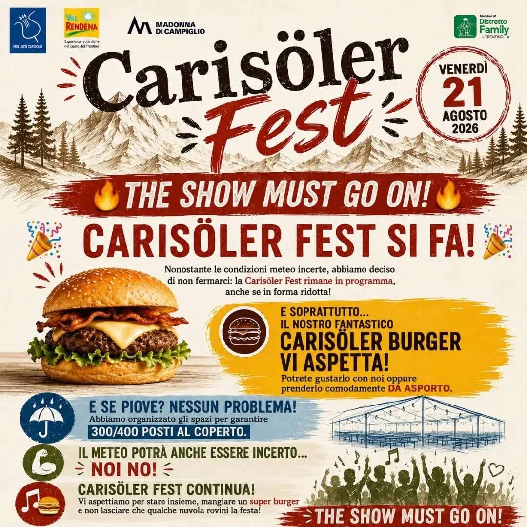 Locandina Carisöler Fest 2026 a Carisolo (Trento)