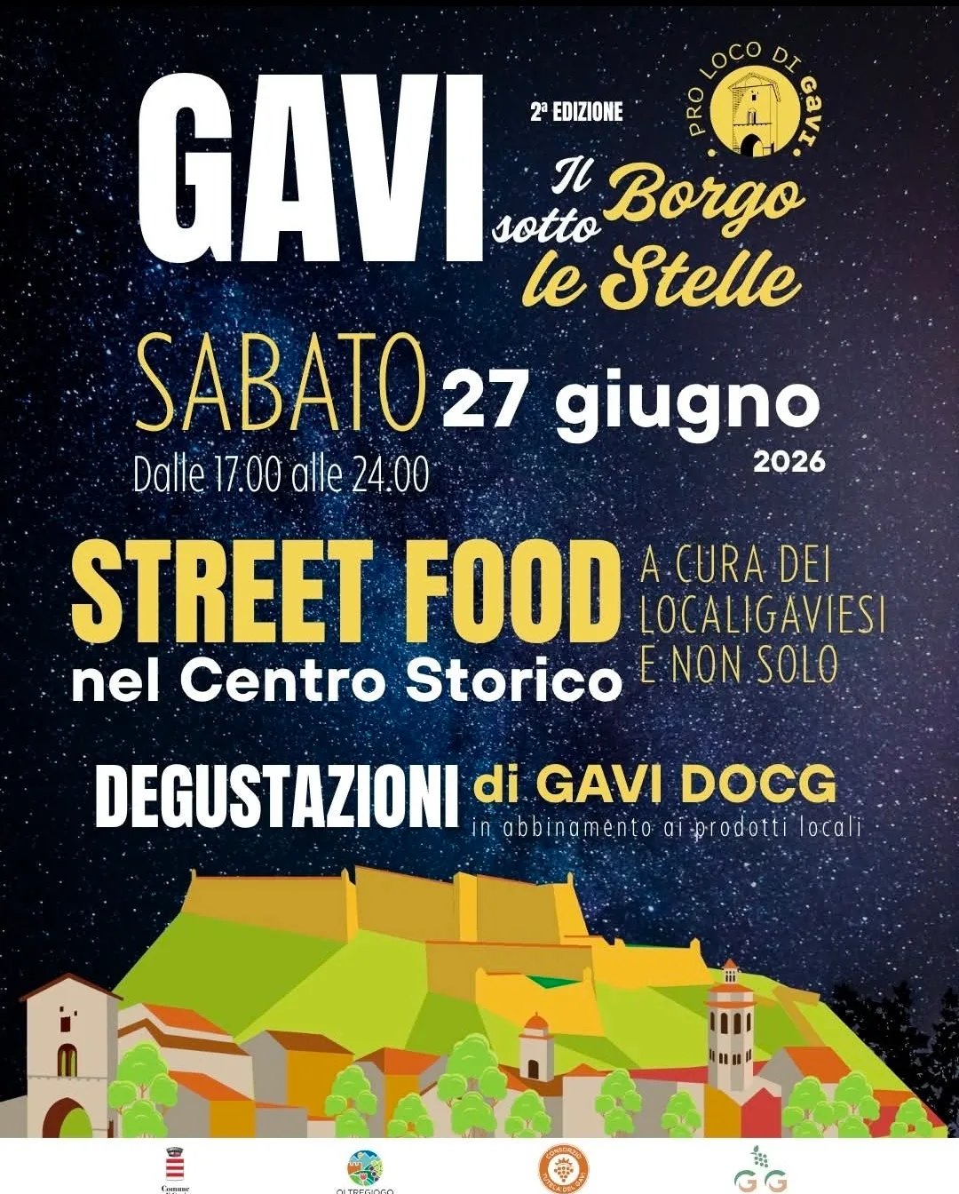 Locandina Gavi sotto Borgo le Stelle 2026 a Gavi (Alessandria)