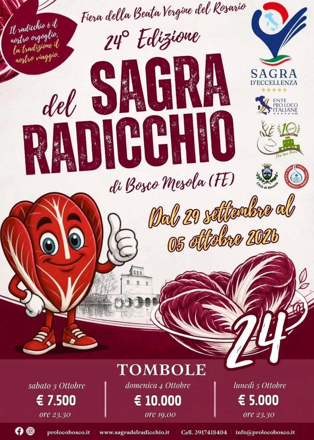 Locandina 24ª Sagra del Radicchio 2026 a Mesola (Ferrara)