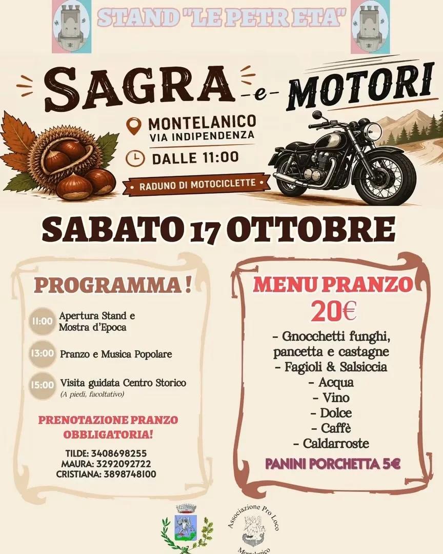 Locandina Sagra e Motori 2026 a Montelanico (Roma)