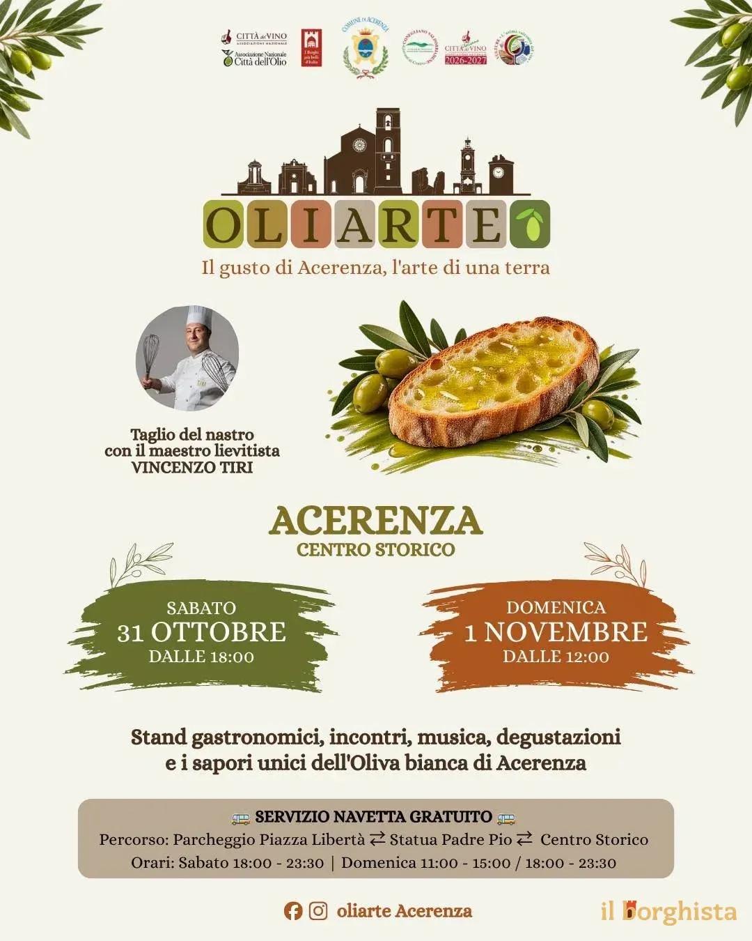 Locandina OLIARTEO 2026 a Acerenza (Potenza)