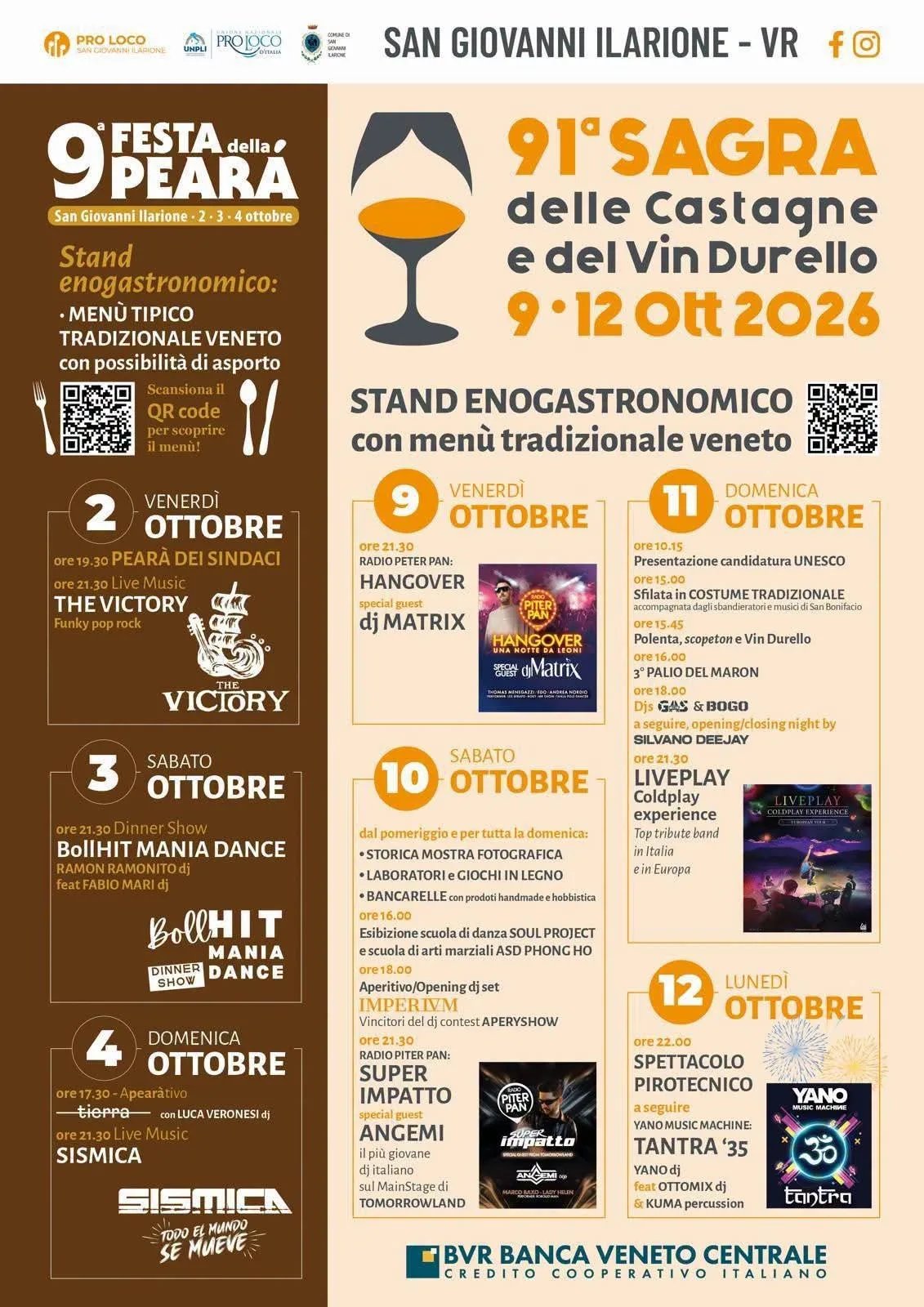 Locandina 91ª Sagra Castagne e Vin Durello 2026 a San Giovanni Ilarione (Verona)