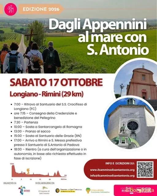 Locandina Dagli Appennini al mare con S. Antonio 2026 a Longiano (Forlì-Cesena)