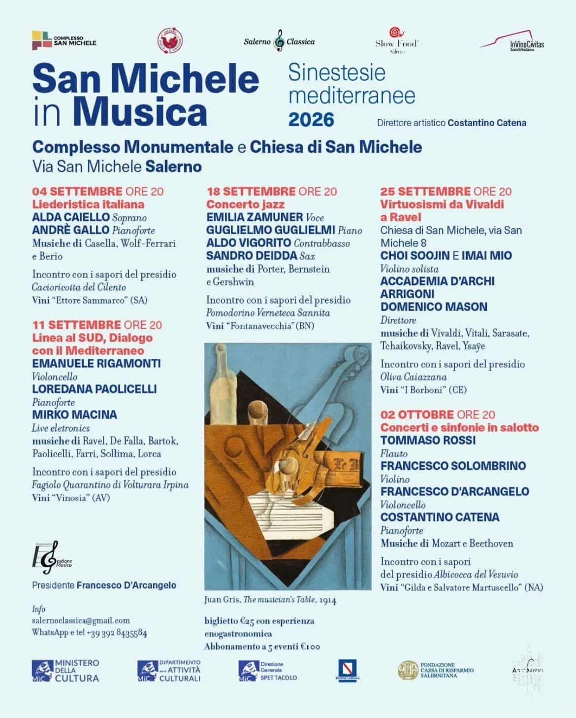 Locandina calendario eventi autunno 2026 a Salerno (Salerno)