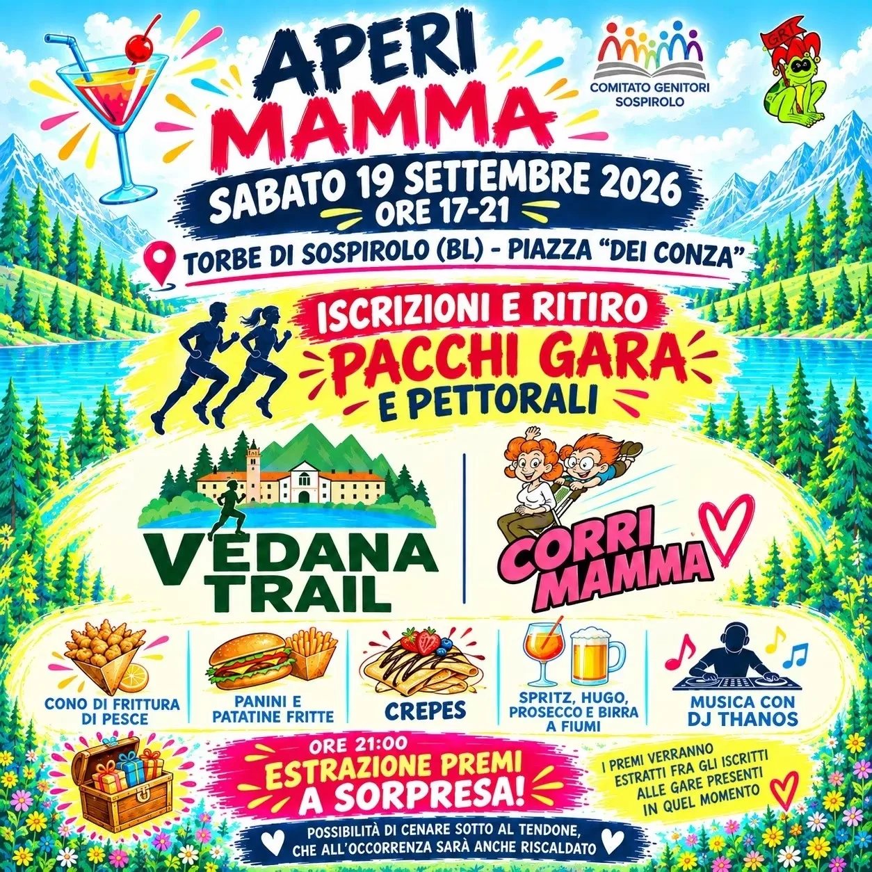 Locandina Aperi Mamma 2026 a Sospirolo (Belluno)