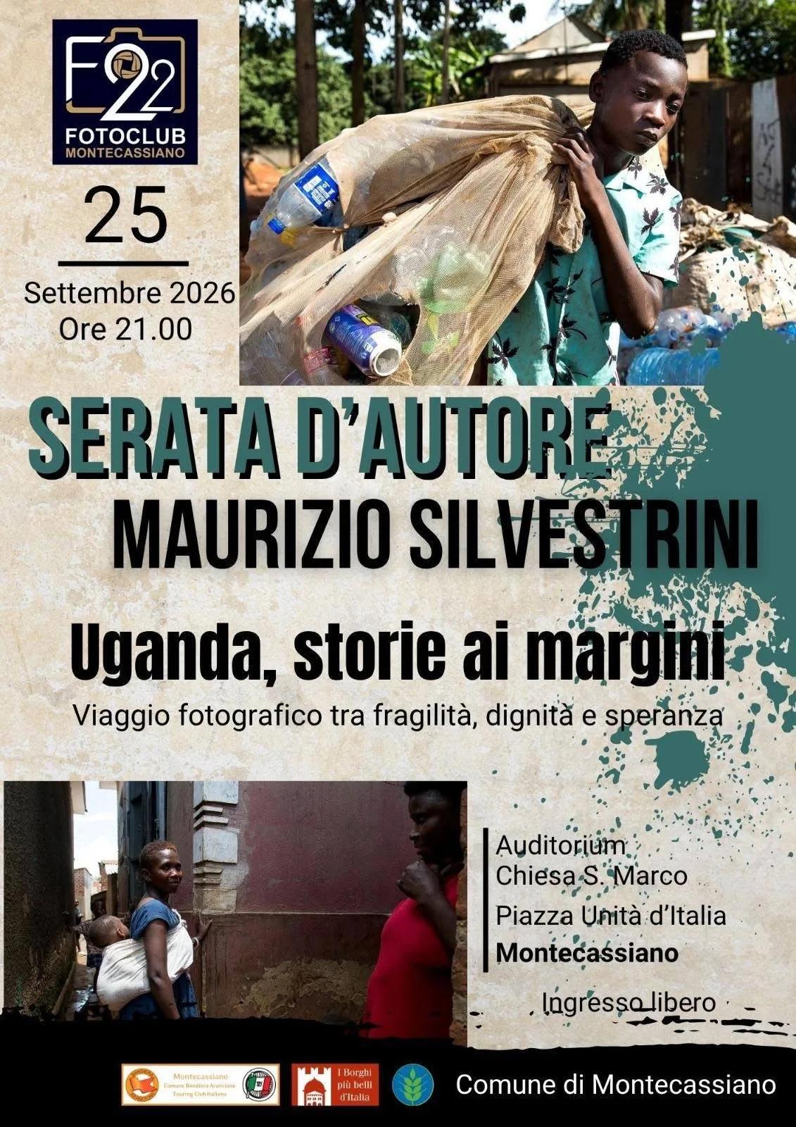 Locandina Serata d'Autore Maurizio Silvestrini 2026 a Montecassiano (Macerata)