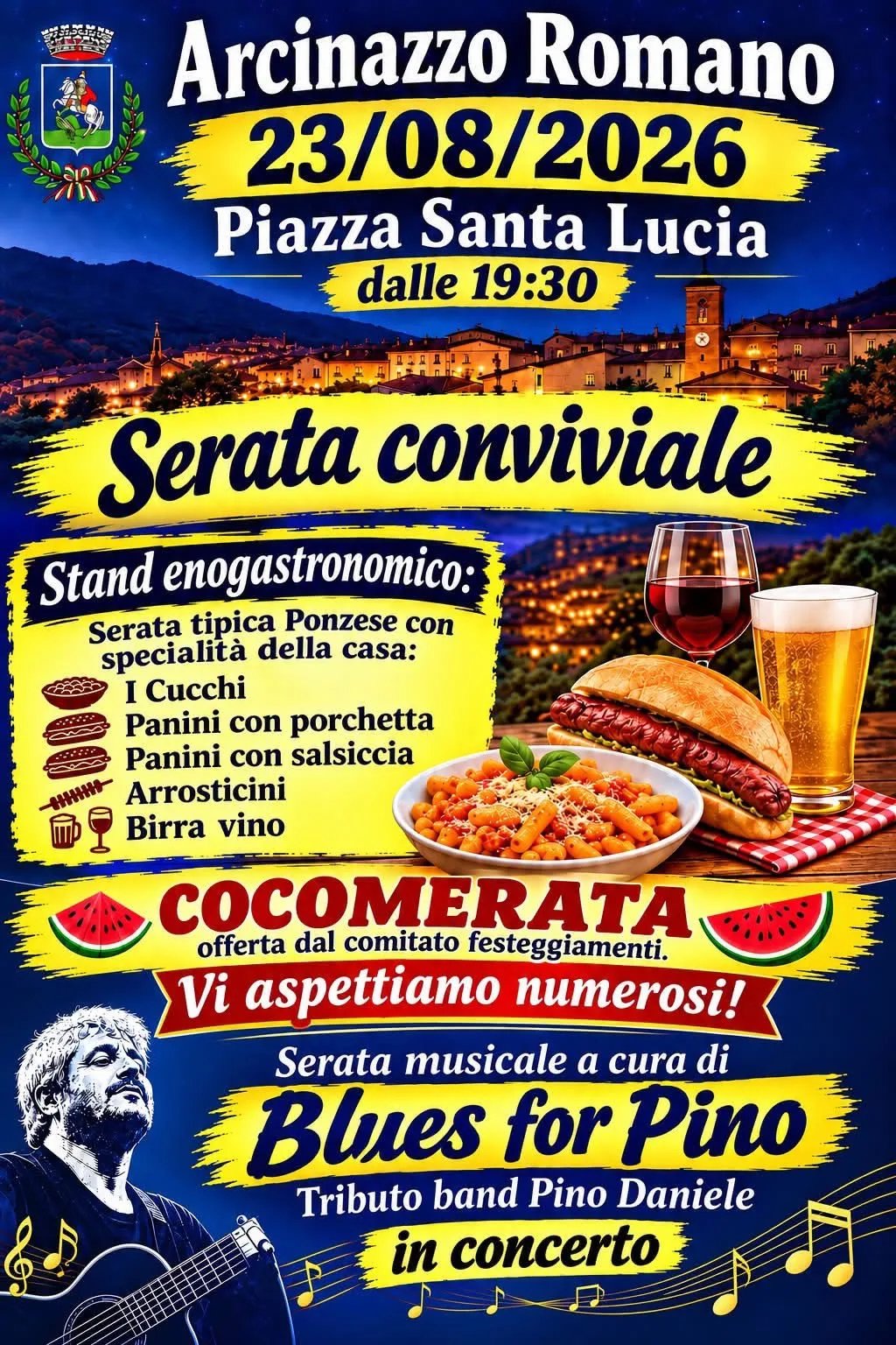 Locandina Serata conviviale 2026 a Arcinazzo Romano a Arcinazzo Romano (Roma)
