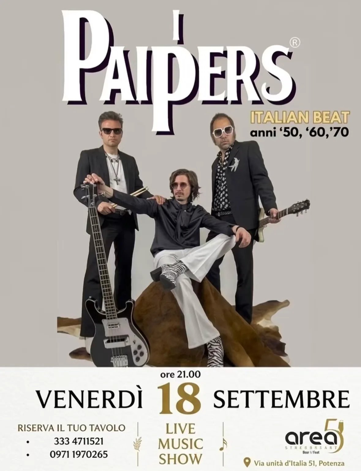 Locandina Paipers Italian Beat 2026 a Potenza (Potenza)