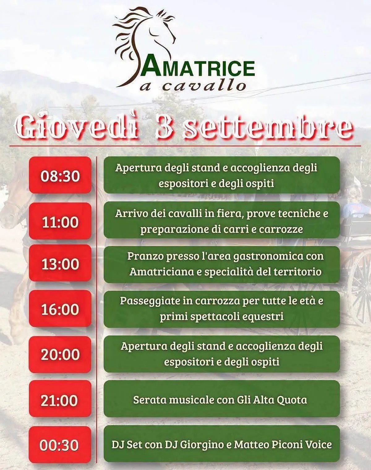 Locandina Amatrice a Cavallo 2026 a Amatrice (Rieti)