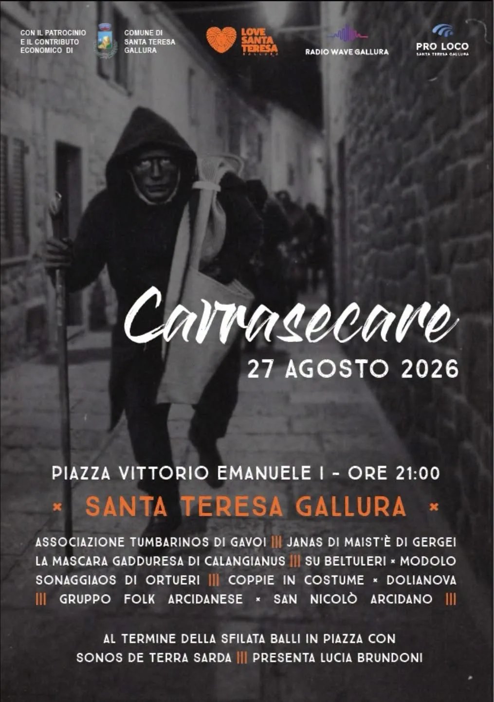 Locandina Carrasecare 2026 a Santa Teresa Gallura a Santa Teresa Gallura (Sassari)