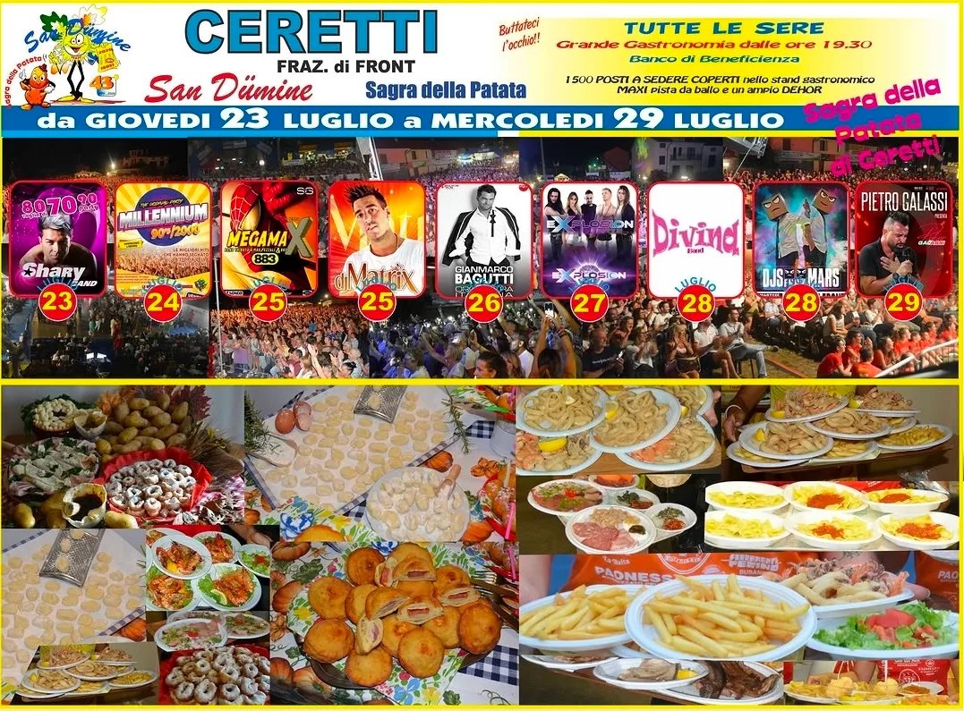 Locandina Sagra della Patata di Ceretti 2026 a Front (Torino)