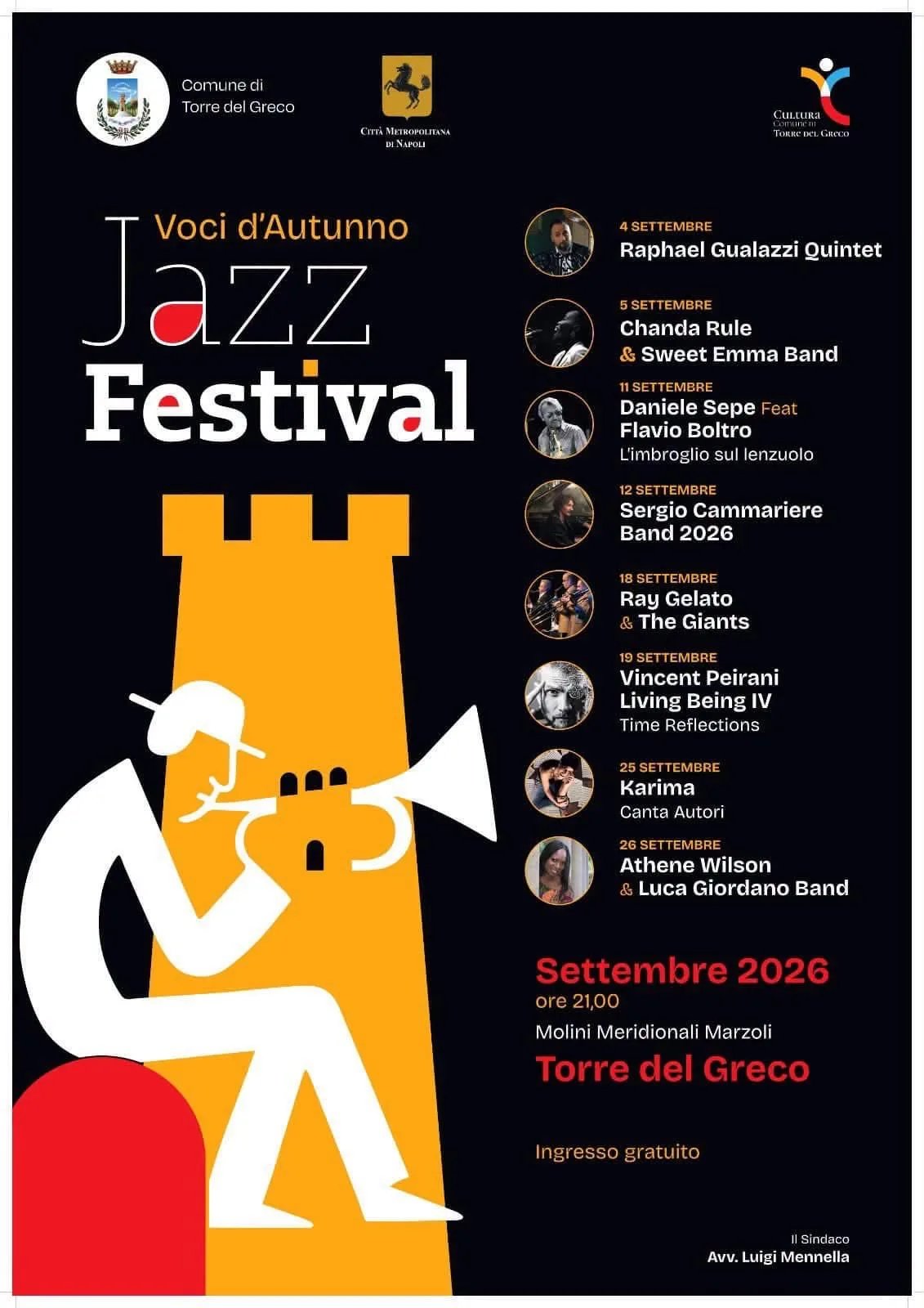 Locandina calendario eventi settembre 2026 a Torre del Greco (Napoli)