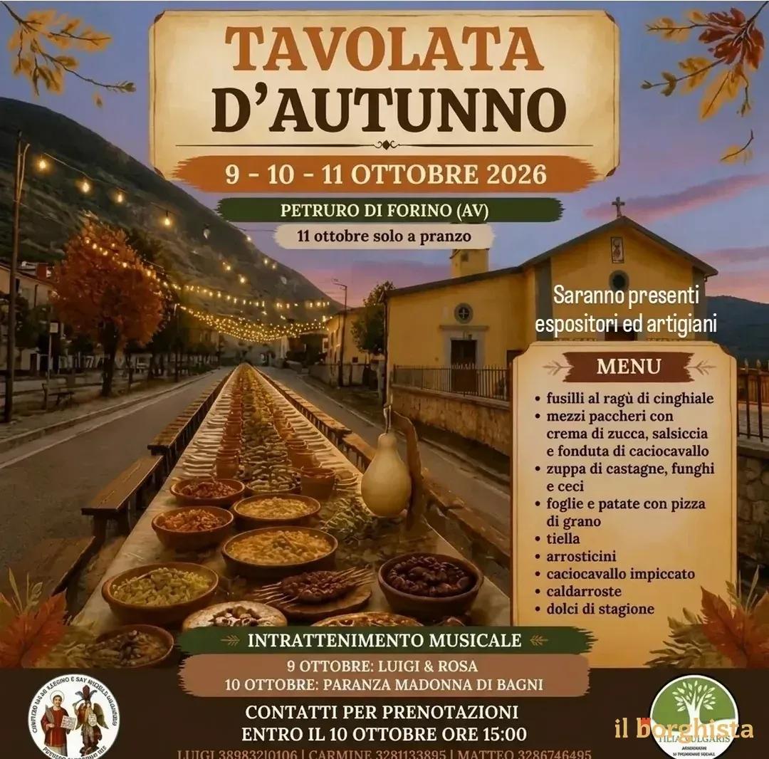 Locandina Tavolata d'Autunno 2026 a Forino (Avellino)