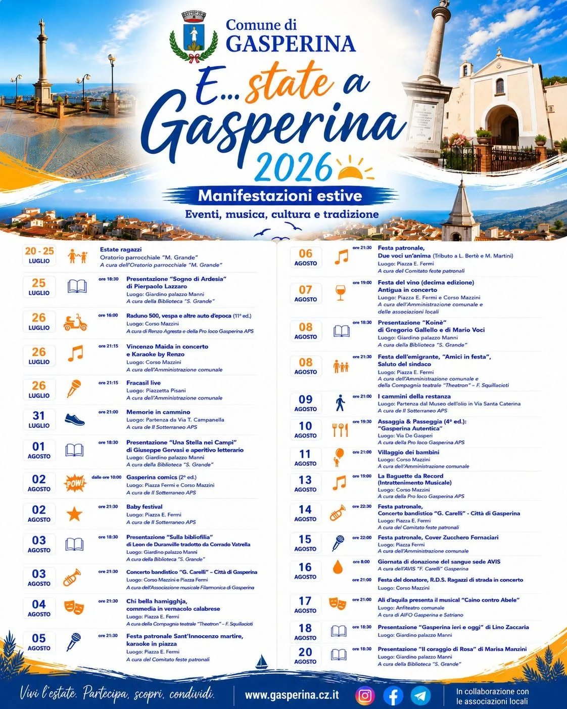 Locandina Assaggia & Passeggia 4ª ed. 2026 a Gasperina (Catanzaro)