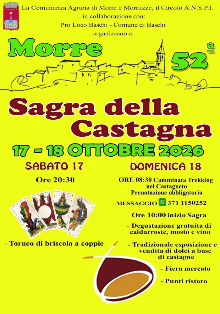 52ª Sagra della Castagna e Sagra della Castagna 2026