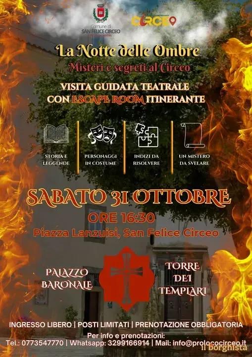 Locandina La Notte delle Ombre 2026 a San Felice Circeo (Latina)