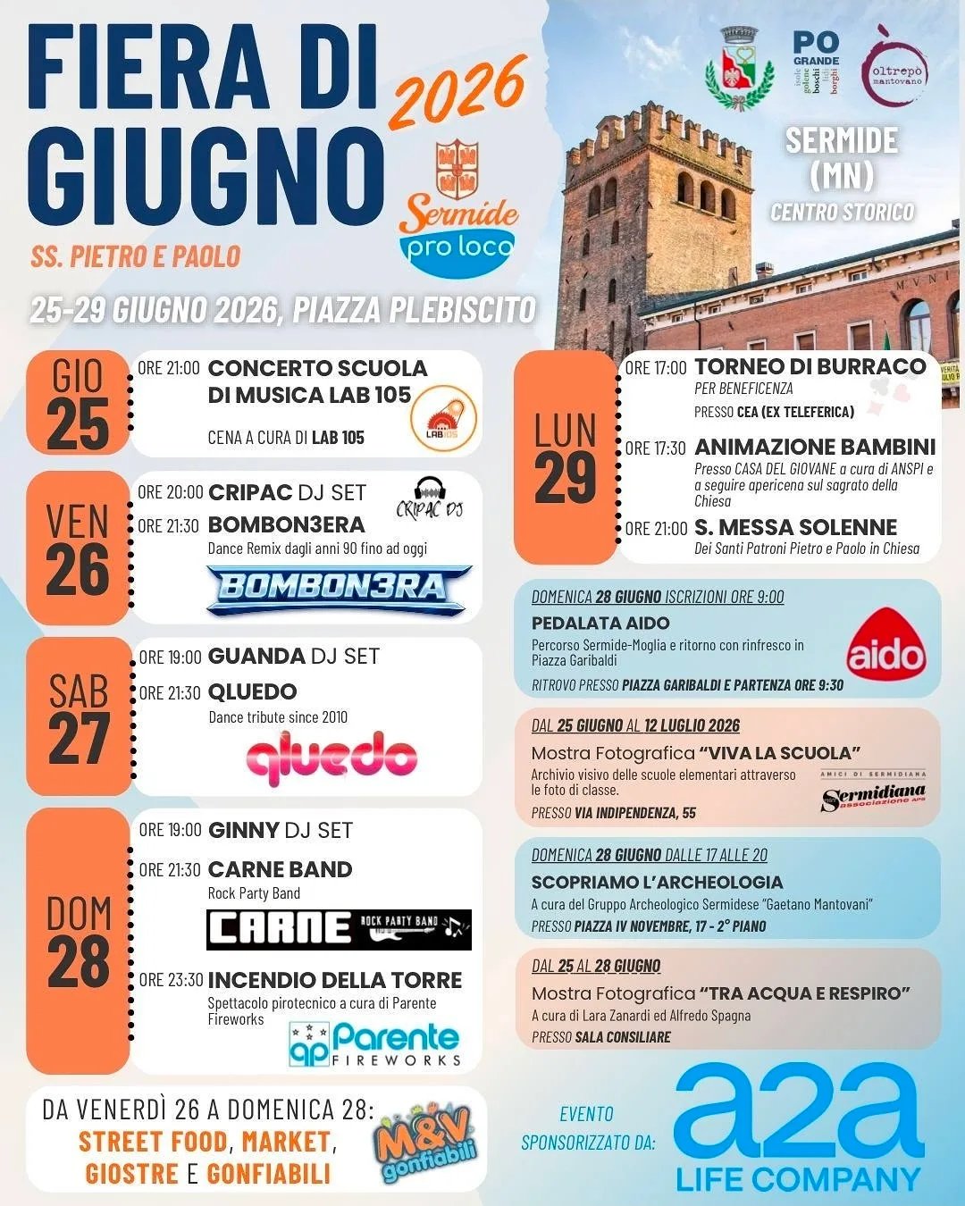 Locandina Fiera di Giugno 2026 a Sermide e Felonica (Mantova)