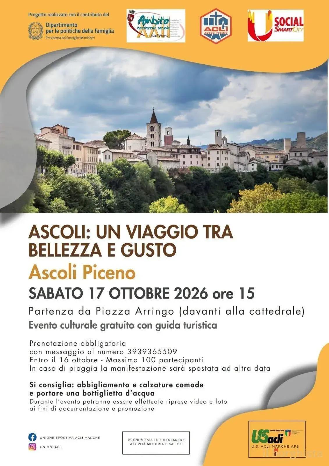 Locandina Ascoli: Un Viaggio tra Bellezza e Gusto 2026 a Ascoli Piceno (Ascoli Piceno)