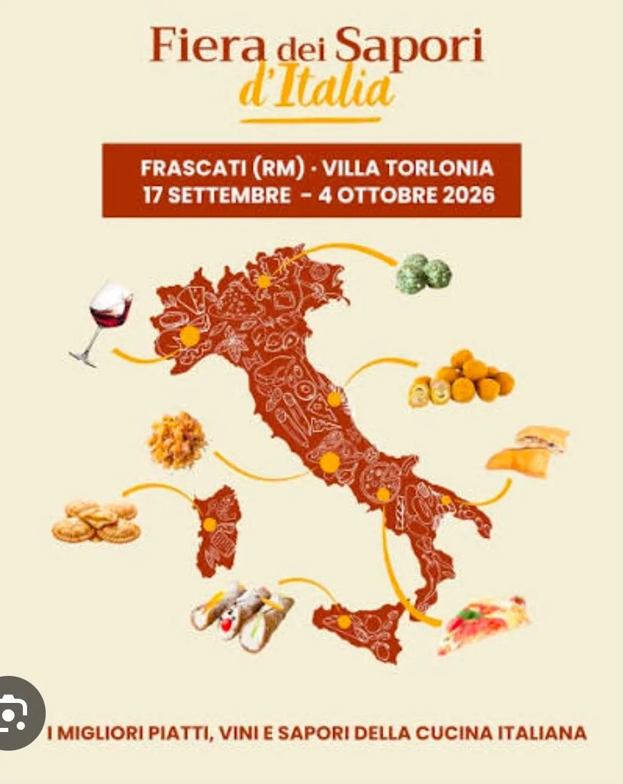 Locandina Fiera dei Sapori d'Italia 2026 a Frascati (Roma)