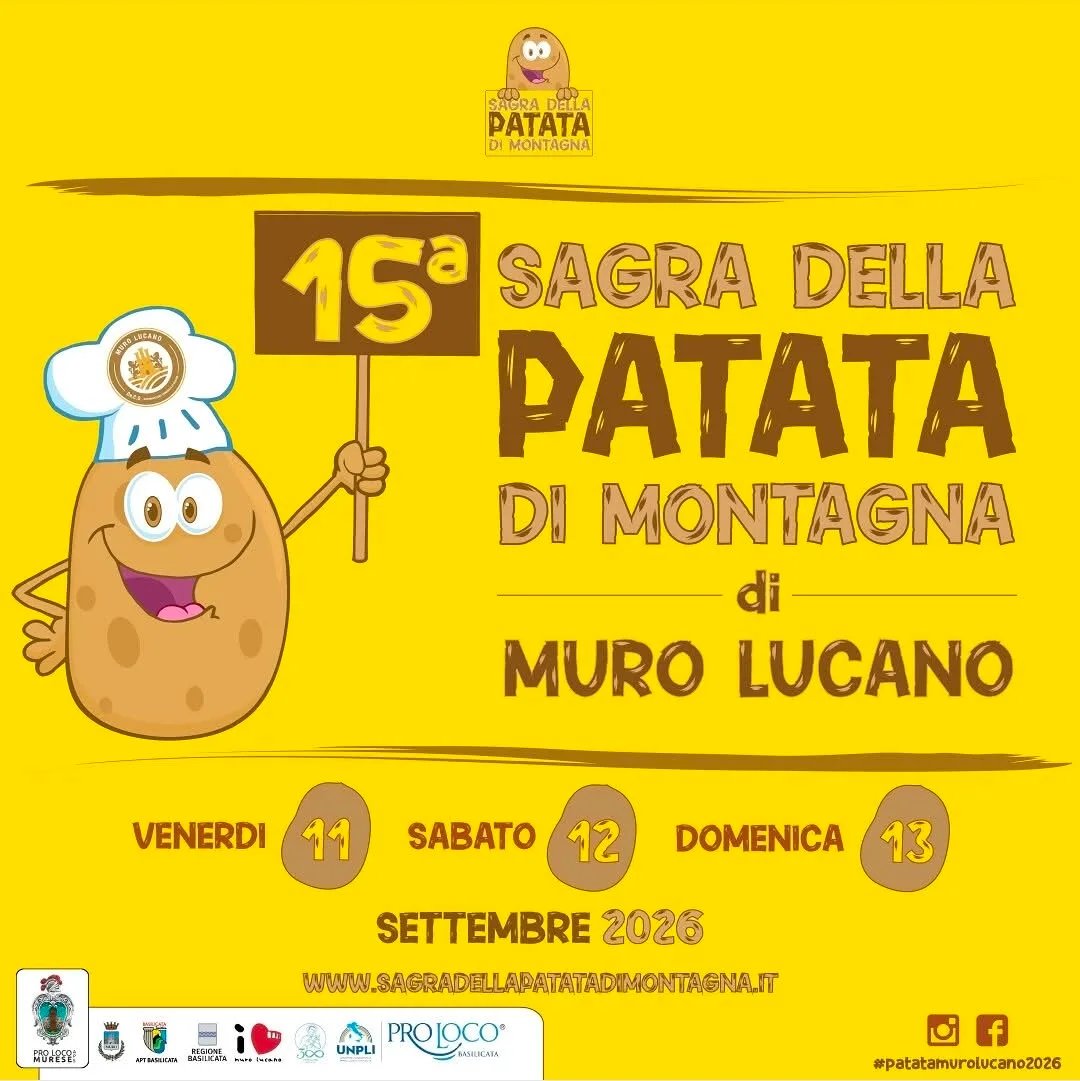 Locandina 15ª Sagra della Patata di Montagna 2026 a Muro Lucano (Potenza)