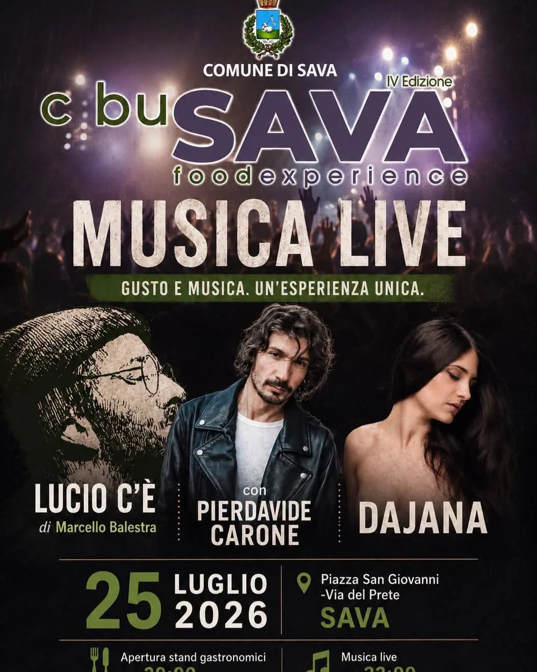 Locandina 4ª Edizione buSAVA foodexperience 2026 a Sava (Taranto)