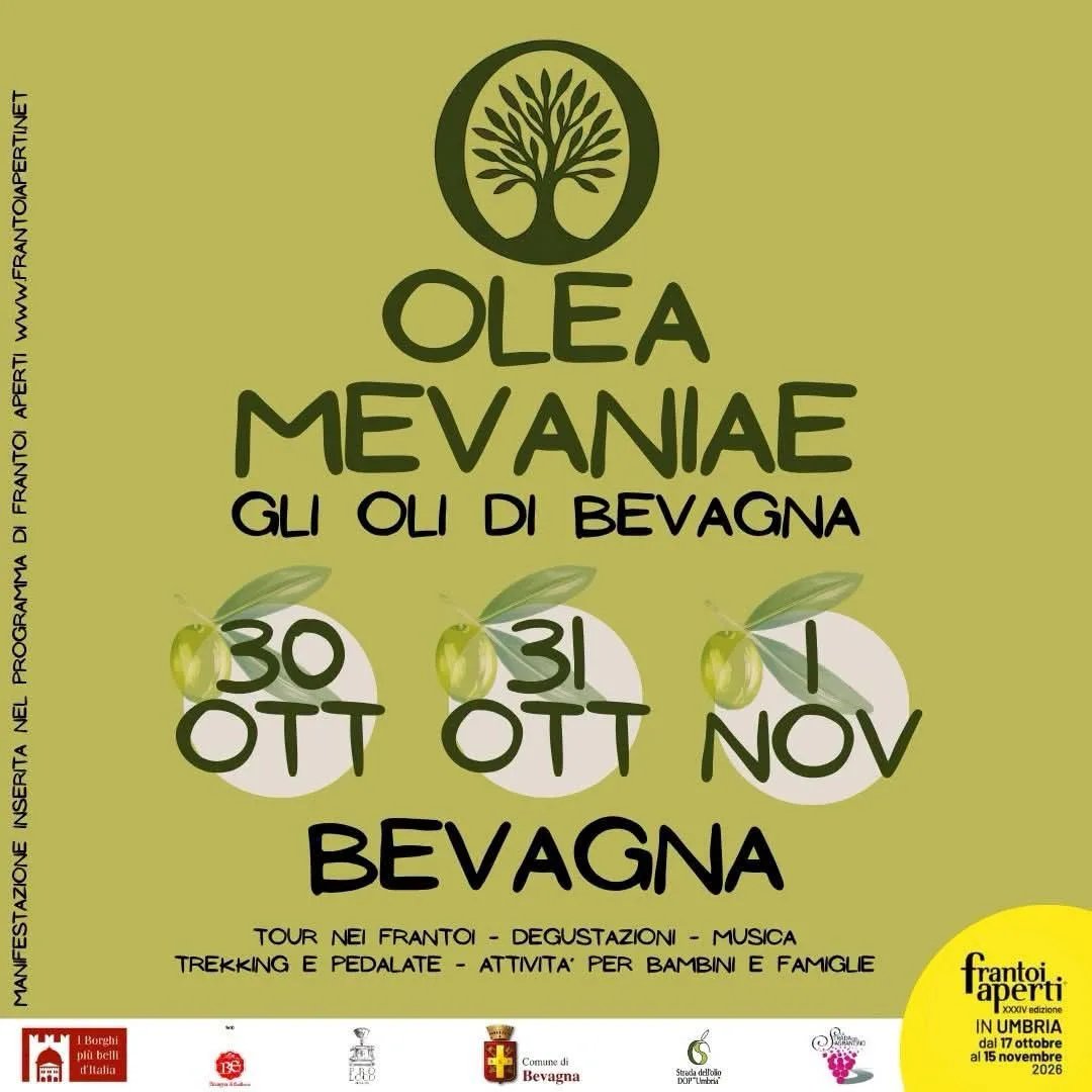 Locandina Olea Mevaniae - Gli Oli di Bevagna 2026 a Bevagna (Perugia)