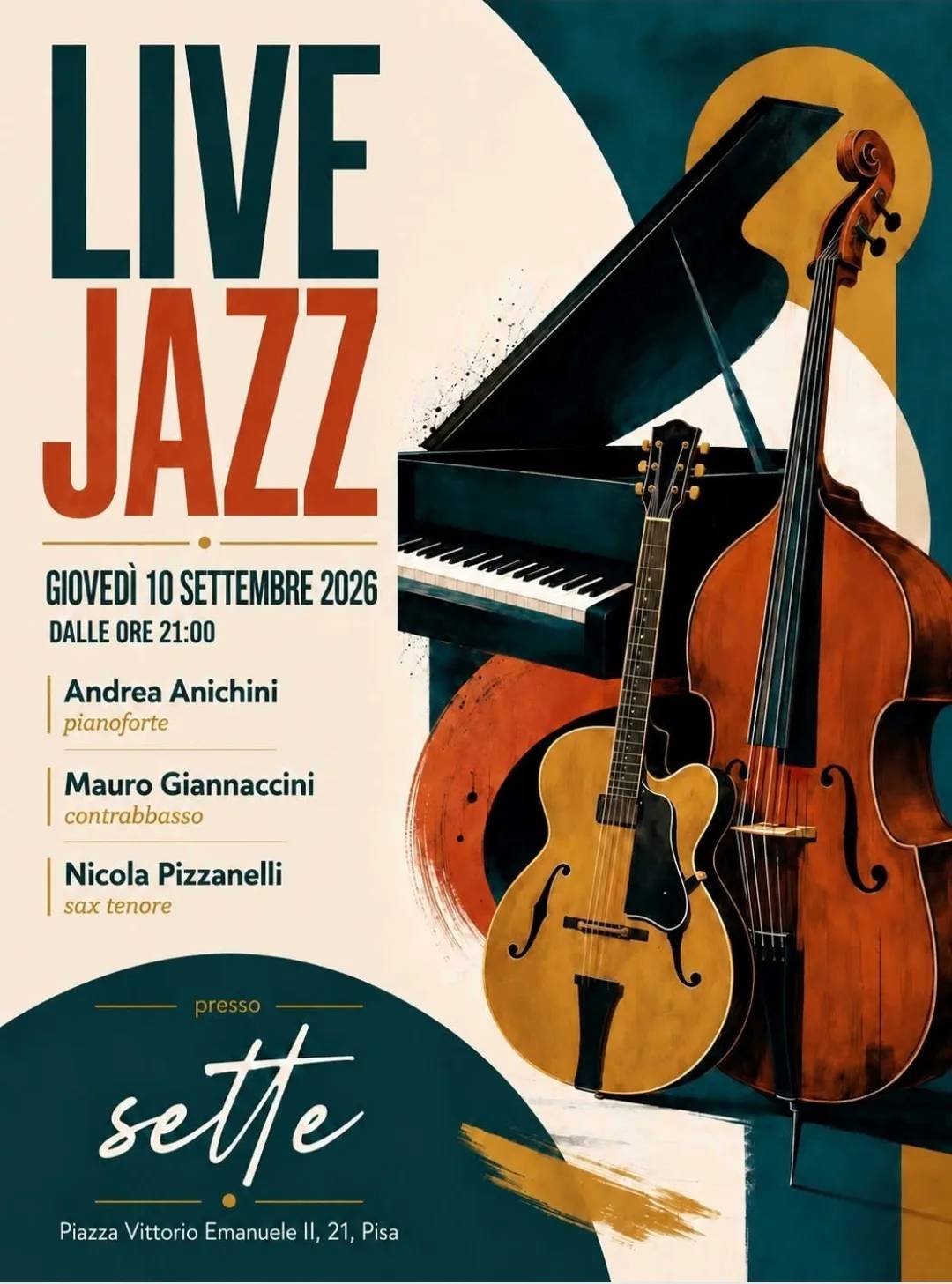 Locandina Live Jazz 2026 a Pisa a Pisa (Pisa)