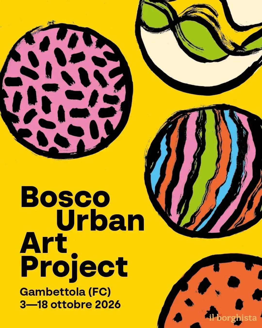 Locandina Bosco Urban Art Project 2026 a Gambettola (Forlì-Cesena)