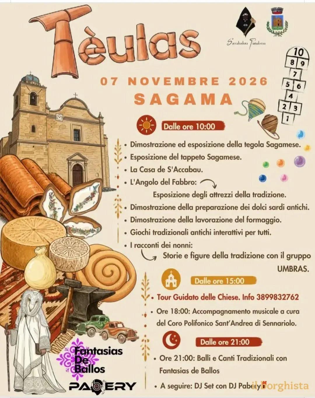 Locandina Teulas Saccabadora Tundesa 2026 a Sagama (Oristano)