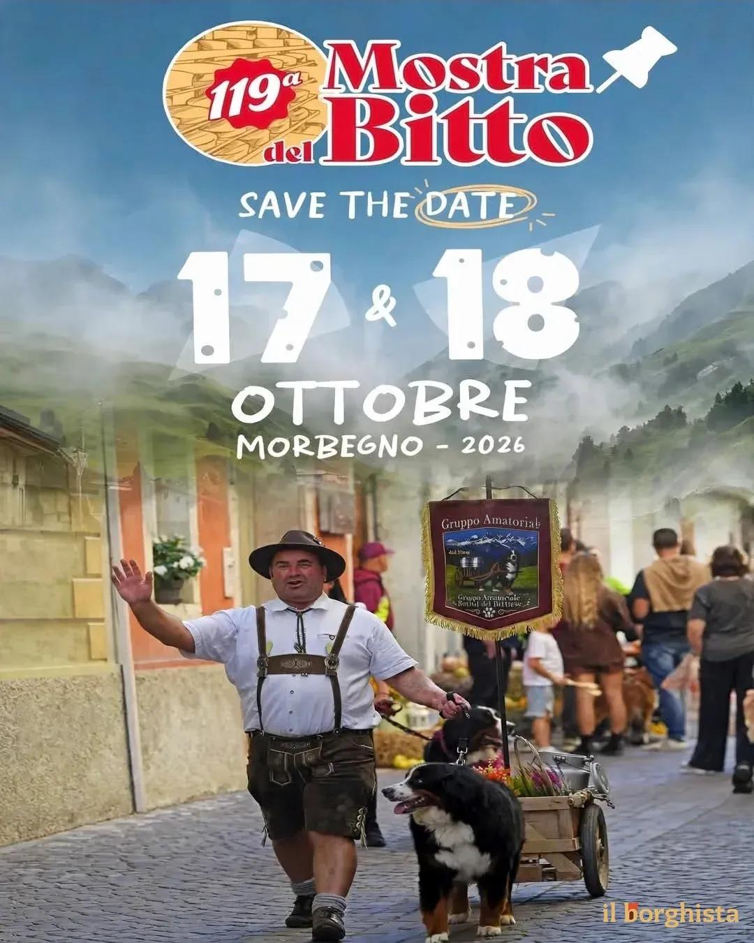 Locandina 119ª Mostra del Bitto 2026 a Morbegno (Sondrio)
