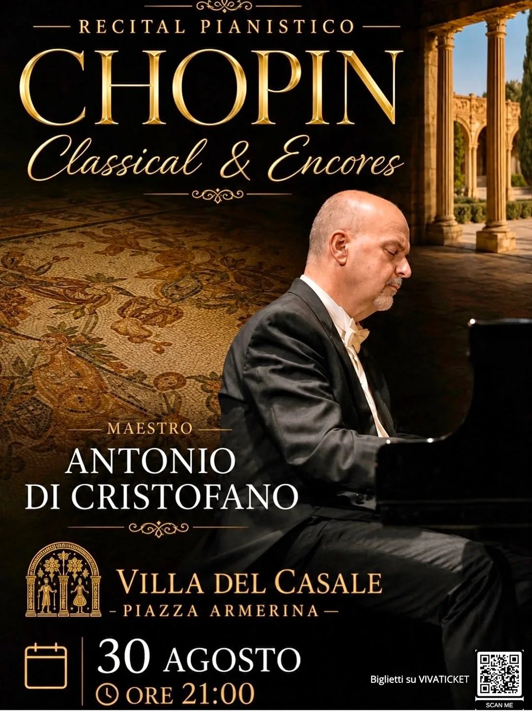 Locandina Recital Pianistico Chopin 2026 a Piazza Armerina (Enna)