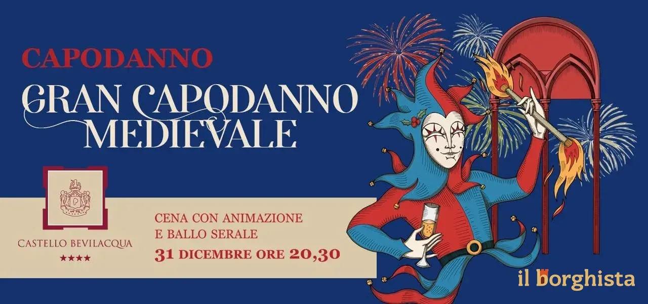Locandina Gran Capodanno Medievale 2026 a Bevilacqua (Verona)